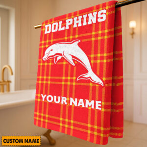Auspiritmerch Redcliffe Dolphins Premium Bath/ Beach Towel Personalized Gift For Fan