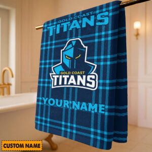 Auspiritmerch Gold Coast Titans Premium Bath/ Beach Towel Personalized Gift For Fan