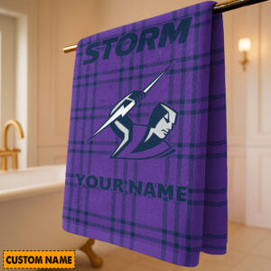 Auspiritmerch Melbourne Storm Premium Bath/ Beach Towel Personalized Gift For Fan