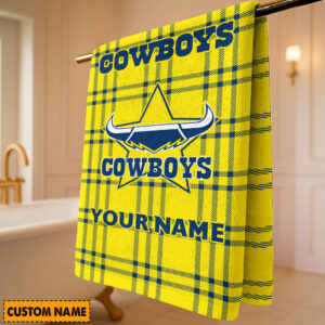 Auspiritmerch North Queensland Cowboys Premium Bath/ Beach Towel Personalized Gift For Fan