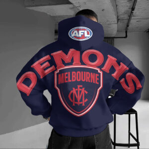 Auspiritmerch Melbourne Demons Hoodie Custom Name Gift For Fan