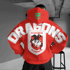 Auspiritmerch St. George Illawarra Dragons Hoodie Custom Name Gift For Fan