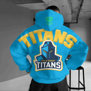 Auspiritmerch Gold Coast Titans Hoodie Custom Name Gift For Fan