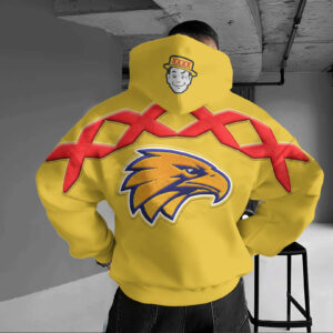 Auspiritmerch West Coast Eagles x XXXX Gold Hoodie Custom Name Gift For Fan