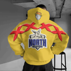 Auspiritmerch North Melbourne x XXXX Gold Hoodie Custom Name Gift For Fan