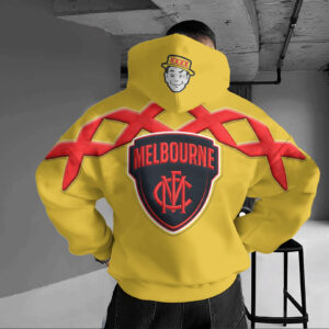 Auspiritmerch Melbourne Demons x XXXX Gold Hoodie Custom Name Gift For Fan