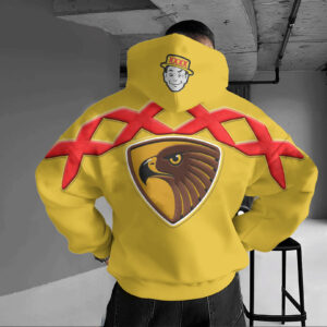 Auspiritmerch Hawthorn Hawks x XXXX Gold Hoodie Custom Name Gift For Fan