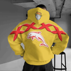 Auspiritmerch Redcliffe Dolphins x XXXX Gold Hoodie Custom Name Gift For Fan