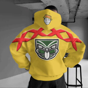 Auspiritmerch New Zealand Warriors x XXXX Gold Hoodie Custom Name Gift For Fan