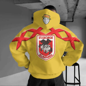 Auspiritmerch St. George Illawarra Dragons x XXXX Gold Hoodie Custom Name Gift For Fan