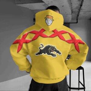 Auspiritmerch Penrith Panthers x XXXX Gold Hoodie Custom Name Gift For Fan
