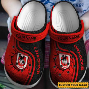 Auspiritmerch St. George Illawarra Dragons Crocs Crocband Clogs Shoes Comfortable For Men Women and Kids