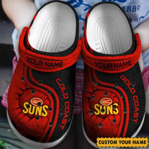 Auspiritmerch Gold Coast Suns Crocs Crocband Clogs Shoes Comfortable For Men Women and Kids