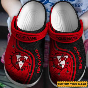 Auspiritmerch Sydney Swans Crocs Crocband Clogs Shoes Comfortable For Men Women and Kids