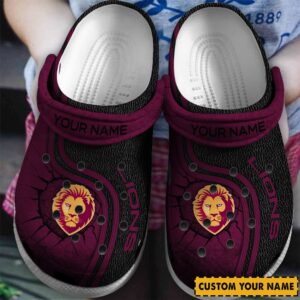 Auspiritmerch Brisbane Lions Crocs Crocband Clogs Shoes Comfortable For Men Women and Kids