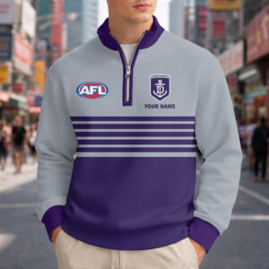 Auspiritmerch Fremantle Dockers Quarter Zip Sweatshirt Custom Name Gift For Fan