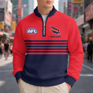 Auspiritmerch Adelaide Crows Quarter Zip Sweatshirt Custom Name Gift For Fan