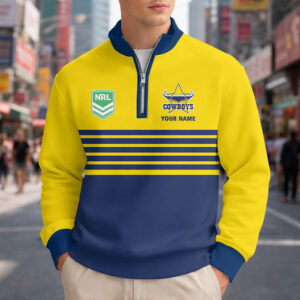 Auspiritmerch North Queensland Cowboys Quarter Zip Sweatshirt Custom Name Gift For Fan
