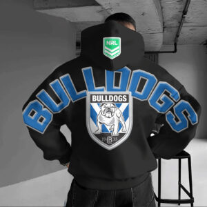 Auspiritmerch Canterbury-Bankstown Bulldogs Hoodie Custom Name Daily Casual Fashion