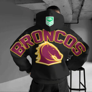 Auspiritmerch Brisbane Broncos Hoodie Custom Name Daily Casual Fashion