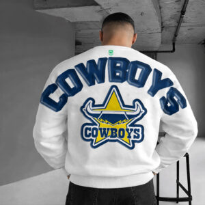 Auspiritmerch North Queensland Cowboys Sweatshirt Custom Name Daily Casual Fashion