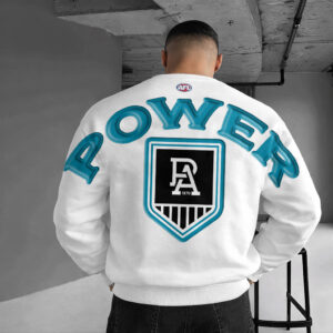 Auspiritmerch Port Adelaide Sweatshirt Custom Name Daily Casual Fashion