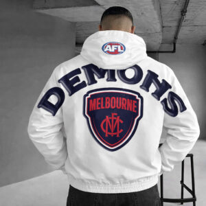 Auspiritmerch Melbourne Demons Windbreaker Jacket Custom Name Daily Casual Fashion