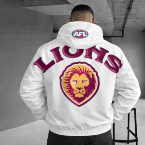 Auspiritmerch Brisbane Lions Windbreaker Jacket Custom Name Daily Casual Fashion