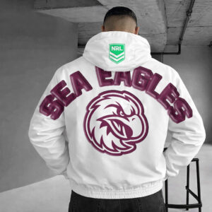 Auspiritmerch Manly Warringah Sea Eagles Windbreaker Jacket Custom Name Daily Casual Fashion