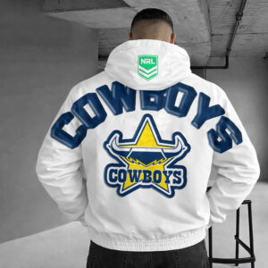 Auspiritmerch North Queensland Cowboys Windbreaker Jacket Custom Name Daily Casual Fashion