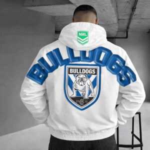 Auspiritmerch Canterbury-Bankstown Bulldogs Windbreaker Jacket Custom Name Daily Casual Fashion