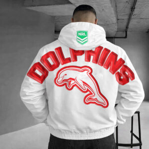 Auspiritmerch Redcliffe Dolphins Windbreaker Jacket Custom Name Daily Casual Fashion