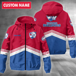 Auspiritmerch Western Bulldogs Windbreaker Jacket Custom Name Daily Casual Fashion