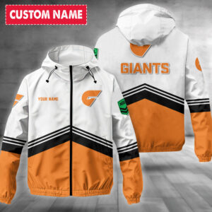 Auspiritmerch GWS Giants Windbreaker Jacket Custom Name Daily Casual Fashion
