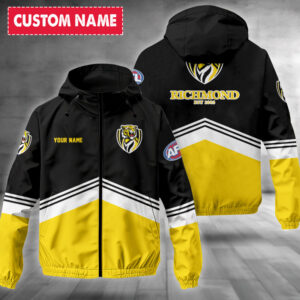 Auspiritmerch Richmond Tigers Windbreaker Jacket Custom Name Daily Casual Fashion