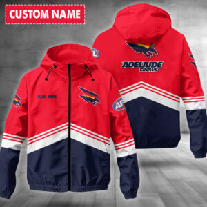 Auspiritmerch Adelaide Crows Windbreaker Jacket Custom Name Daily Casual Fashion
