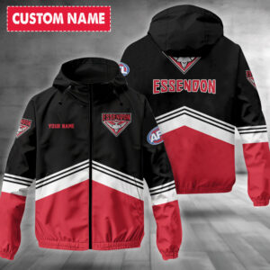 Auspiritmerch Essendon Windbreaker Jacket Custom Name Daily Casual Fashion