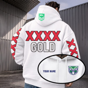 Auspiritmerch New Zealand Warriors x XXXX Gold Hoodie Custom Name Gifts For Fan