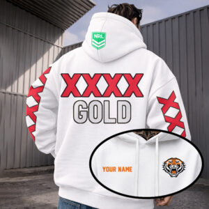 Auspiritmerch Wests Tigers x XXXX Gold Hoodie Custom Name Gifts For Fan