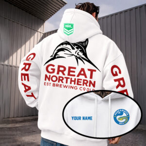 Auspiritmerch Parramatta Eels x Great Northern Hoodie Custom Name Gifts For Fan