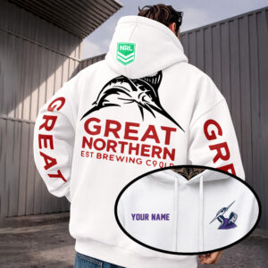 Auspiritmerch Melbourne Storm x Great Northern Hoodie Custom Name Gifts For Fan