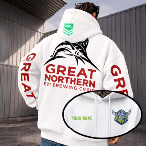 Auspiritmerch Canberra Raiders x Great Northern Hoodie Custom Name Gifts For Fan