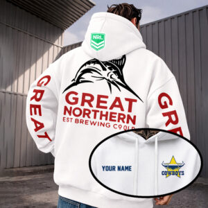 Auspiritmerch North Queensland Cowboys x Great Northern Hoodie Custom Name Gifts For Fan