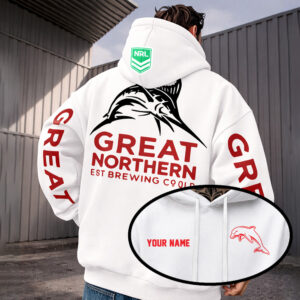 Auspiritmerch Redcliffe Dolphins x Great Northern Hoodie Custom Name Gifts For Fan