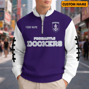 Auspiritmerch Fremantle Dockers Quarter Zip Sweatshirt Custom Name Gifts For Fan