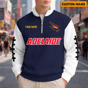 Auspiritmerch Adelaide Crows Quarter Zip Sweatshirt Custom Name Gifts For Fan