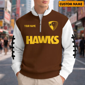 Auspiritmerch Hawthorn Hawks Quarter Zip Sweatshirt Custom Name Gifts For Fan