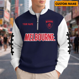 Auspiritmerch Melbourne Demons Quarter Zip Sweatshirt Custom Name Gifts For Fan