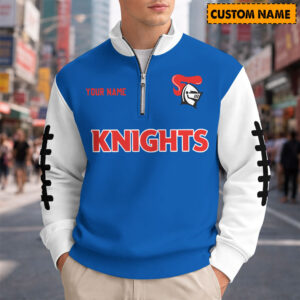Auspiritmerch Newcastle Knights Quarter Zip Sweatshirt Custom Name Gifts For Fan