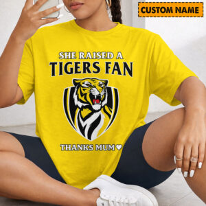 Auspiritmerch Richmond Tigers x Mother's Day T-Shirt Custom Name Gift For Fan